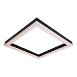 Plafon de Sobrepor LED Squadra 9047000330 Quadrado 3000K 80W 220V 108x108x5,5cm Metal e Acrílico - Bella Italia PL8703 - 220