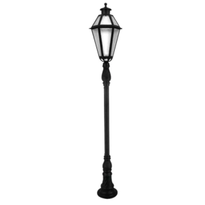 Poste de Luz Bella Itália Externo 185x58x58cm Alumínio e Vidro – Incolustre 18000/A